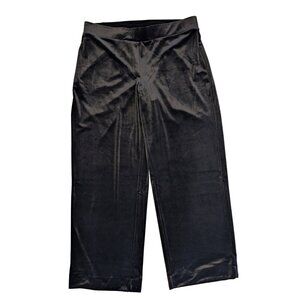 J. Jill Wearever Luxury Velvet Pull-On Pants Black Large NWT